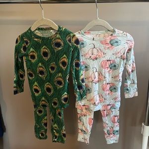 POSH PEANUT Long Sleeve Pajama Set & Twirl Bodysuit